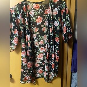 Medium floral cover up